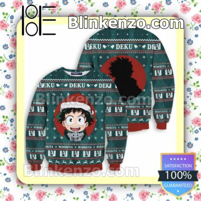 Baby Deku Izuku Midoriya My Hero Academia Manga Anime Holiday Christmas Sweatshirts