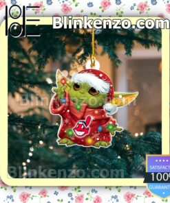 Baby Yoda Cleveland Indians Christmas Hanging Ornaments