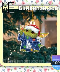 Baby Yoda Los Angeles Dodgers Christmas Hanging Ornaments