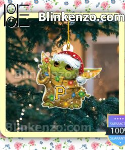 Baby Yoda Pittsburgh Pirates Christmas Hanging Ornaments