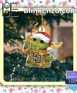 Baby Yoda San Diego Padres Christmas Hanging Ornaments