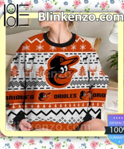 Baltimore Orioles MLB Ugly Sweater Christmas Funny b