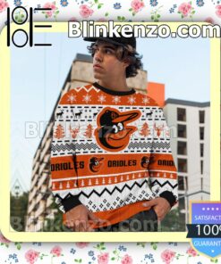 Baltimore Orioles MLB Ugly Sweater Christmas Funny c