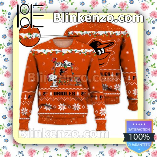 Baltimore Orioles Snoopy Christmas MLB Sweatshirts