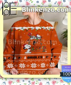 Baltimore Orioles Snoopy Christmas MLB Sweatshirts b