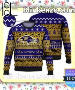 Baltimore Ravens NFL Ugly Sweater Christmas Funny