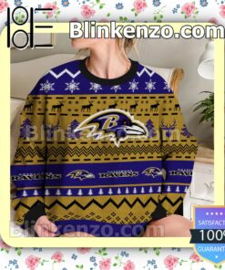 Baltimore Ravens NFL Ugly Sweater Christmas Funny a