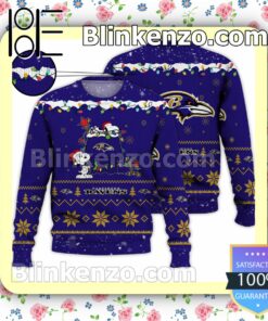 Baltimore Ravens Snoopy Christmas NFL Sweatshirts