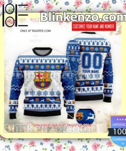 Barcelona Football Holiday Christmas Sweatshirts