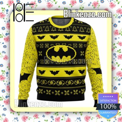 Batman Dc Logo Pattern Knitted Christmas Jumper