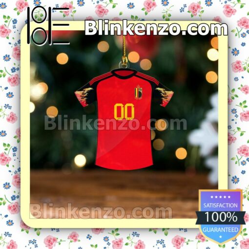 Belgium Team Jersey - Custom Name Hanging Ornaments