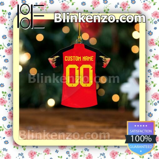 Belgium Team Jersey - Custom Name Hanging Ornaments a