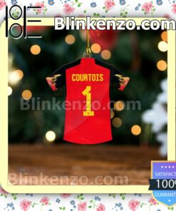 Belgium Team Jersey - Thibaut Courtois Hanging Ornaments a