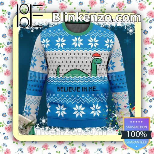 Believe In Me...Nessie Holiday Christmas Sweatshirts