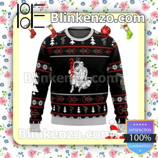 Berserk Guts And Casca Manga Anime Holiday Christmas Sweatshirts