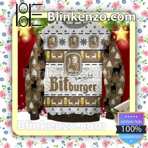 Bitburger Alcohol Premium Holiday Christmas Sweatshirts