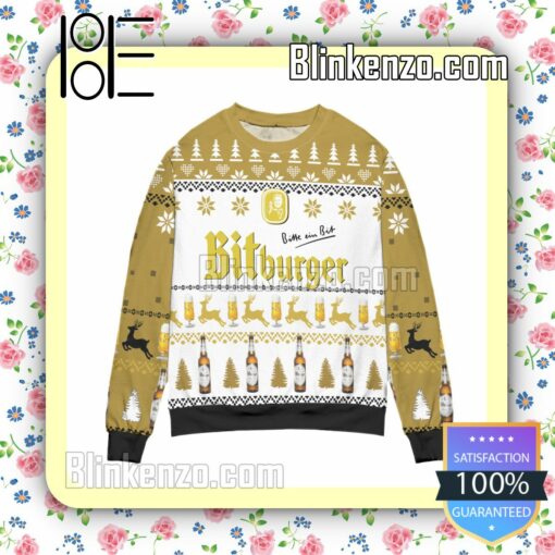 Bitburger Beer Logo Reindeer Christmas Jumpers