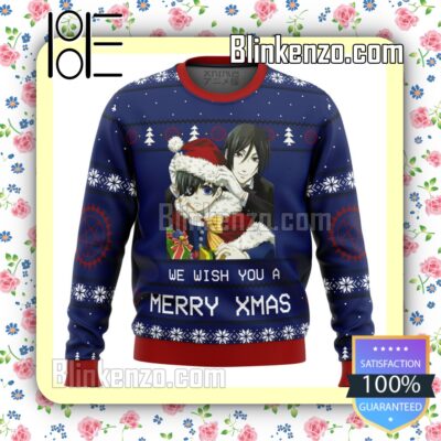 Black Butler Merry Xmas Knitted Christmas Jumper