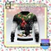 Black Cat Mirror Ornament Knitted Christmas Jumper