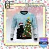 Black Cat Noel Tree Knitted Christmas Jumper