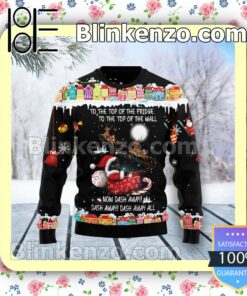 Black Cat Sleigh Christmas Knitted Christmas Jumper
