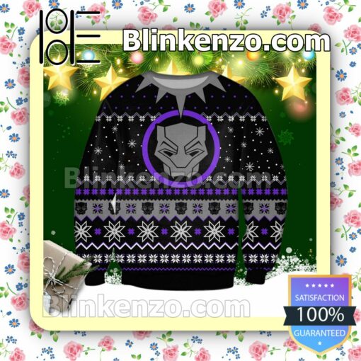 Black Panther Marvel Holiday Christmas Sweatshirts