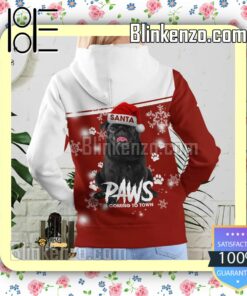 Black Pug Santa Paws Is Coming To Town Christmas Hoodie Jacket c