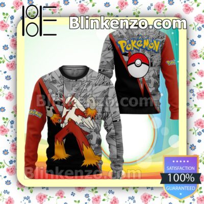 Blaziken Pokemon Anime Holiday Christmas Sweatshirts