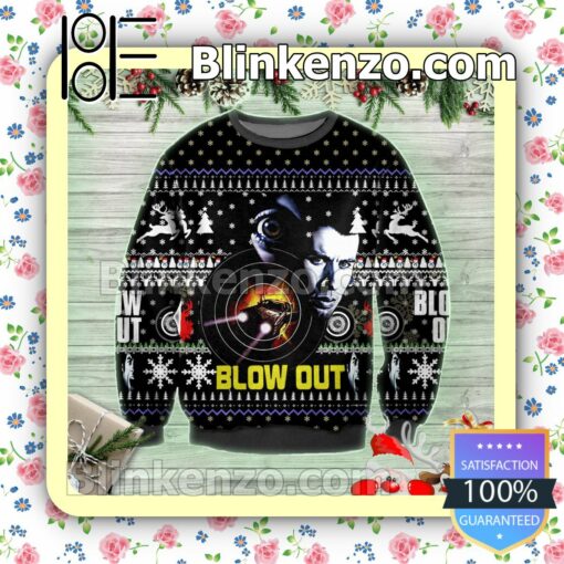 Blow Out Poster Holiday Christmas Sweatshirts