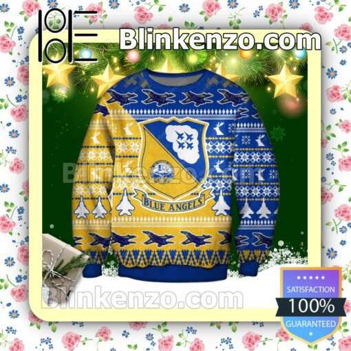 Blue Angels Air Force Holiday Christmas Sweatshirts