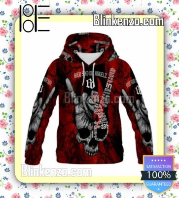 Bohse Onkelz Hier Sind Die Onkelz Skull Winter Hoodie