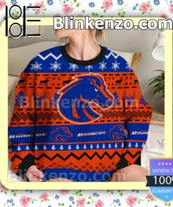 Boise State Broncos NCAA Ugly Sweater Christmas Funny b