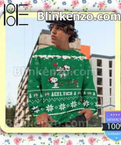 Boston Celtics Snoopy Christmas NBA Sweatshirts c