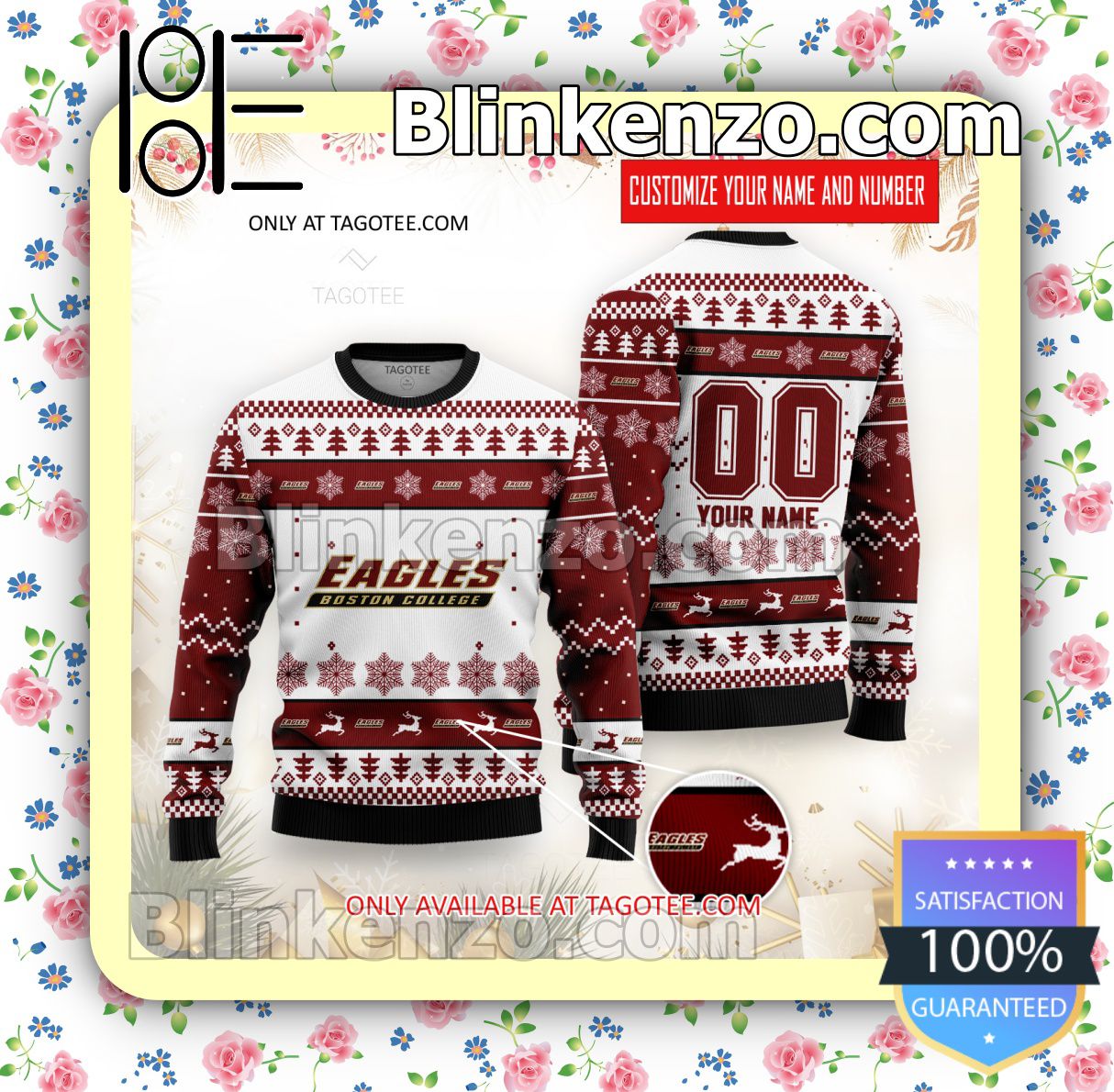 Boston College Eagles Hockey Jersey Christmas Sweatshirts - Blinkenzo