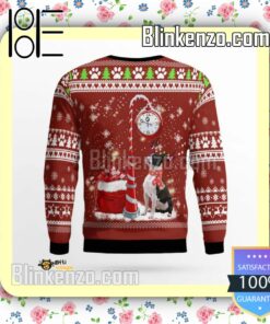 Boston Terrier Clock Christmas Sweatshirts b