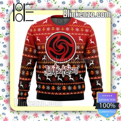 Bottons Symbol Jujutsu Kaisen Manga Anime Knitted Christmas Jumper