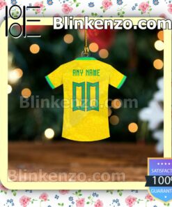 Brazil Team Jersey - Custom Name Hanging Ornaments a
