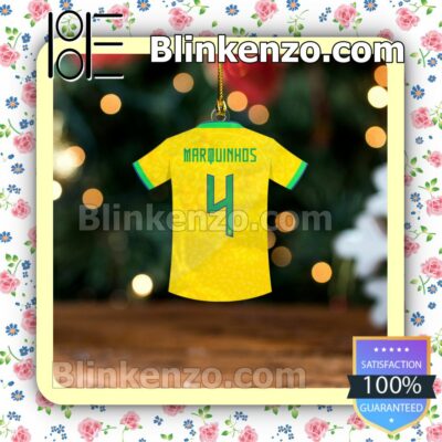 Brazil Team Jersey - Marquinhos Hanging Ornaments a