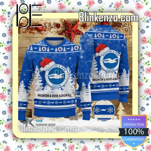 Brighton & Hove Albion F.C Logo Hat Christmas Sweatshirts