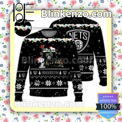 Brooklyn Nets Snoopy Christmas NBA Sweatshirts