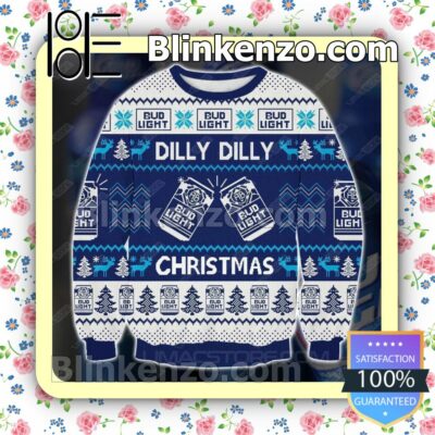 Bud Light Beer Dilly Dilly Holiday Christmas Sweatshirts