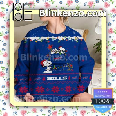 Buffalo Bills Snoopy Christmas NFL Sweatshirts b