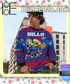 Buffalo Bills Yoda The Mandalorian Christmas Lights NFL Sweatshirts c