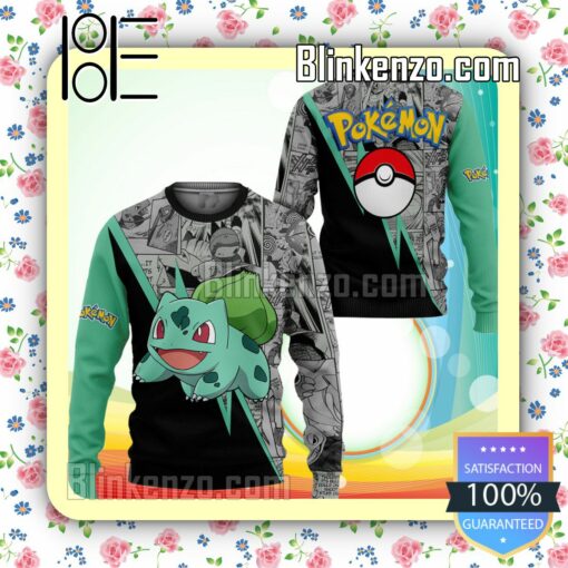 Bulbasaur Pokemon Anime Knitted Christmas Jumper