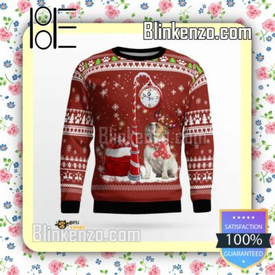 Bulldog Clock Christmas Sweatshirts a