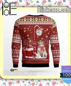 Bulldog Clock Christmas Sweatshirts b