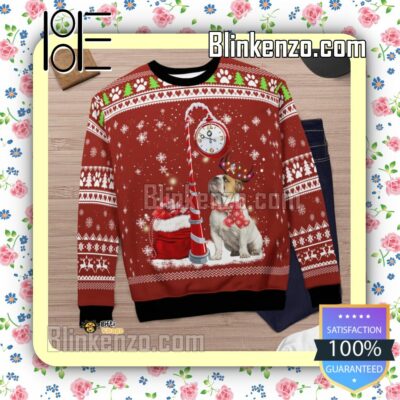 Bulldog Clock Christmas Sweatshirts y