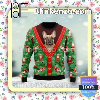 Bulldog Santa Holiday Christmas Sweatshirts