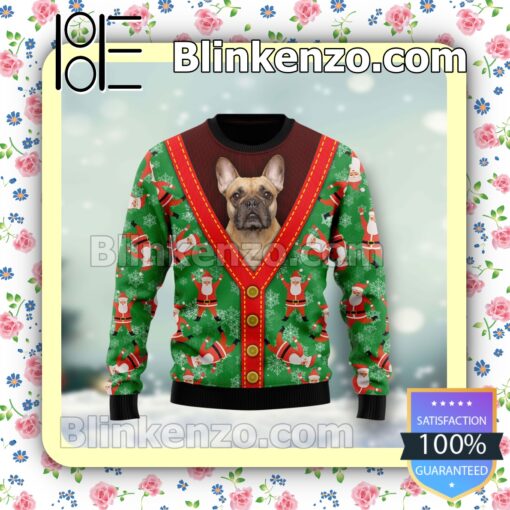 Bulldog Santa Holiday Christmas Sweatshirts