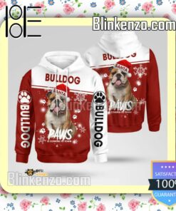 Bulldog Santa Paws Is Coming To Town Christmas Hoodie Jacket